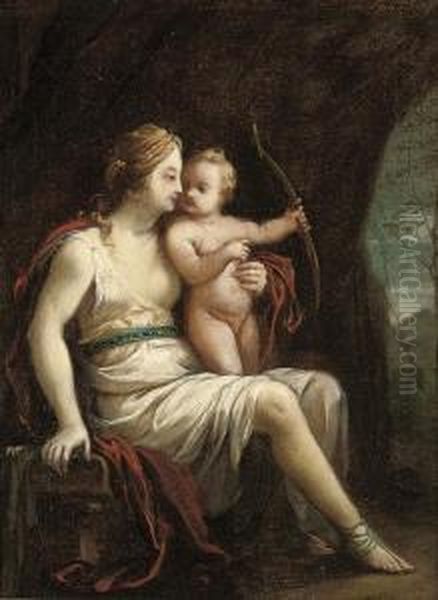 Venus And Cupid Oil Painting by Friedrich Heinrich Fuger