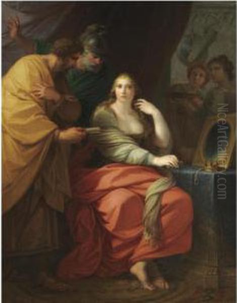 Queen Semiramis Called To Arms Oil Painting by Friedrich Heinrich Fuger