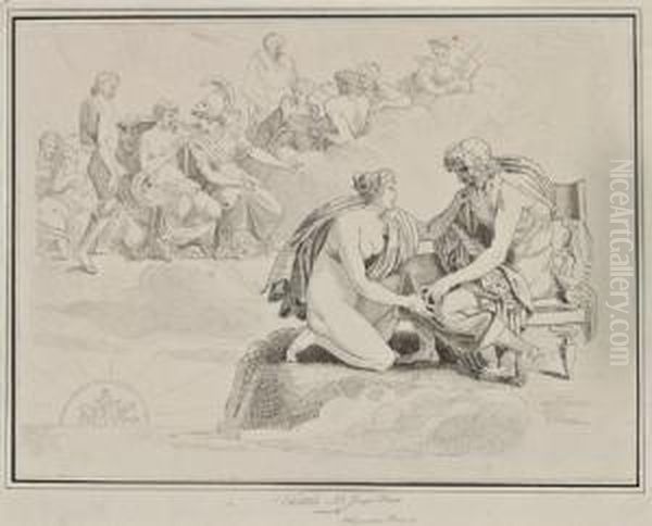 Thetis Und Zeus Oil Painting by Friedrich Heinrich Fuger