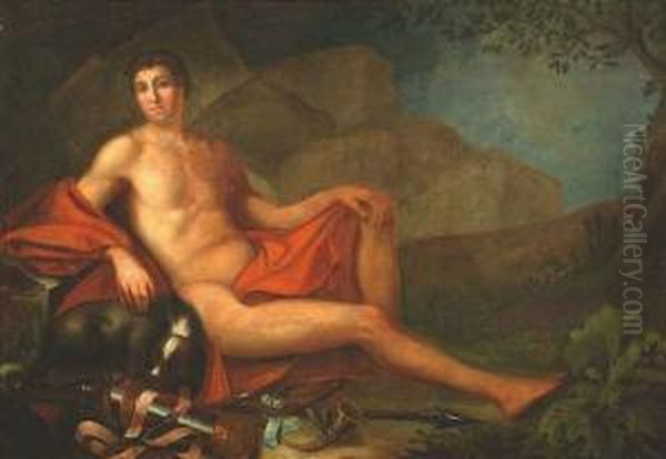 Adonis Oil Painting by Friedrich Heinrich Fuger