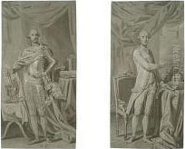 Two Portraits Of A King Oil Painting by Friedrich Heinrich Fuger