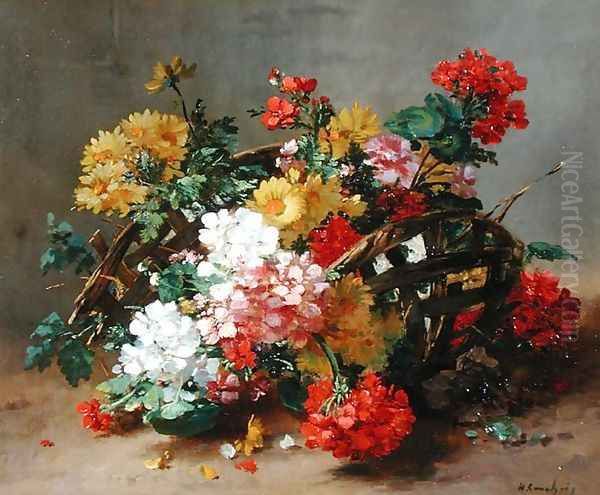 Flower Study 2 Oil Painting by Eugene Henri Cauchois