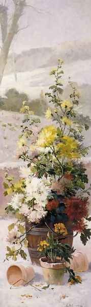 The Four Seasons: Winter Oil Painting by Eugene Henri Cauchois