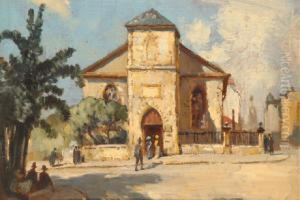 Scots Church Sydney Oil Painting by Albert Henry Fullwood