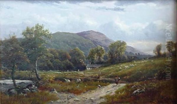 Near Aber, North Wales Oil Painting by Albert Henry Fullwood