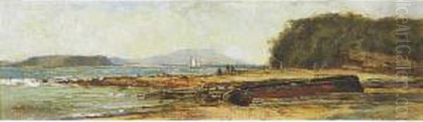 Terrigal Boat Harbour Oil Painting by Albert Henry Fullwood