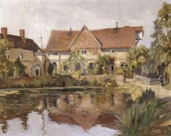 Country House Oil Painting by Albert Henry Fullwood