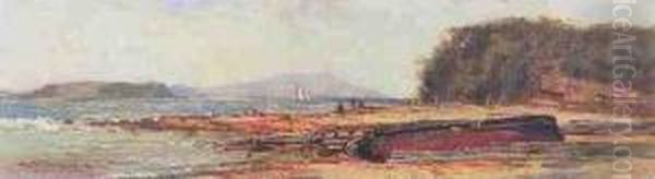 Terrigal Boat Harbour Oil Painting by Albert Henry Fullwood