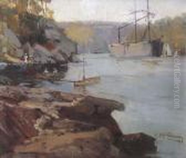 Sirius Cove Oil Painting by Albert Henry Fullwood