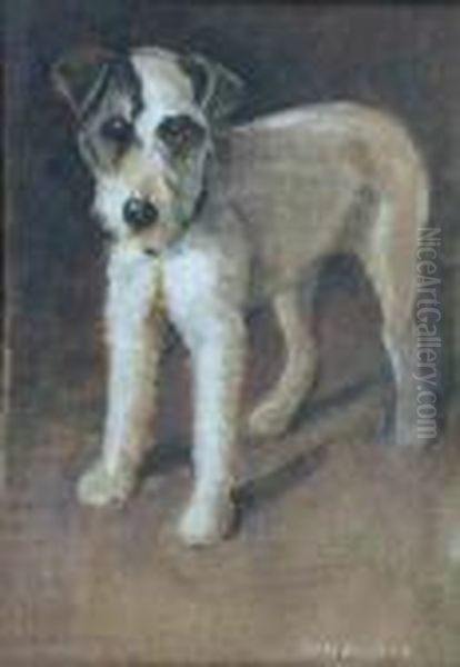 Study Of A Terrier Oil Painting by Samuel Fulton