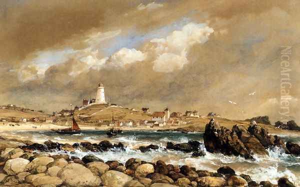 View Of St. Agnes, Scilly Isles Oil Painting by Edward William Cooke