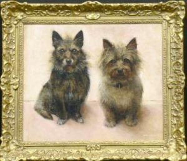 Two Cairn Terriers Oil Painting by Samuel Fulton