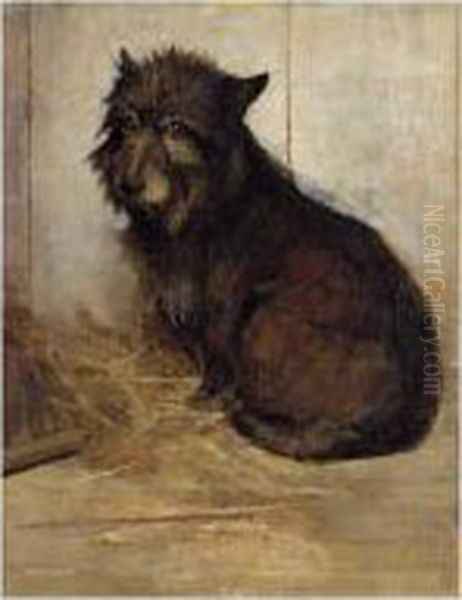 Wistfull, A West Highland Terrier Oil Painting by Samuel Fulton