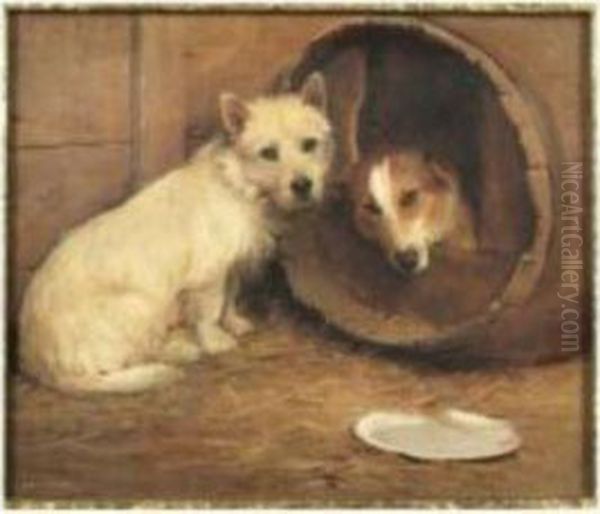 Kennel Companions Oil Painting by Samuel Fulton