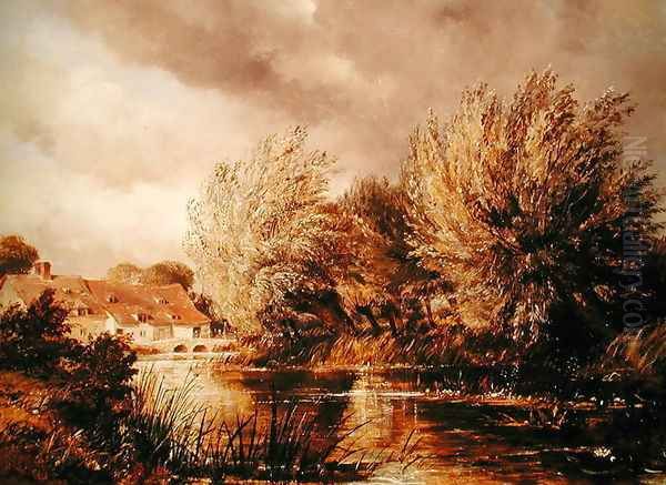 Beard-Mill, near Oxford Oil Painting by Edward William Cooke