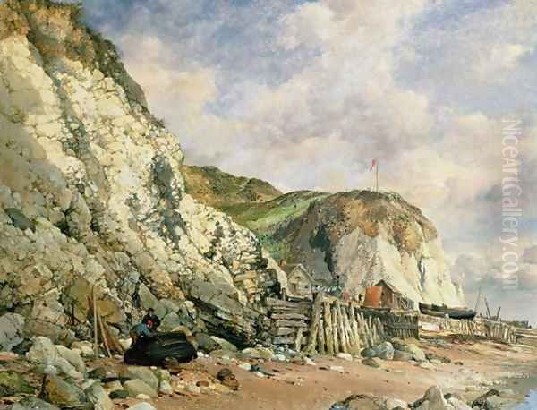 Bonchurch Oil Painting by Edward William Cooke