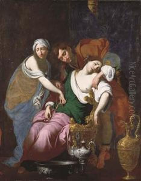 Rachel Giving Birth To Joseph Oil Painting by Francesco Furini