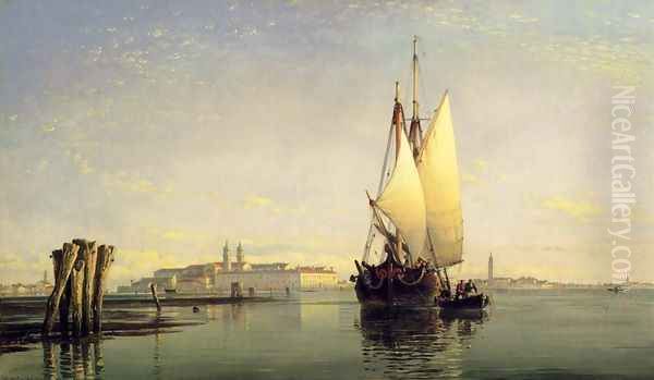 On The Lagoon Of Venice Oil Painting by Edward William Cooke