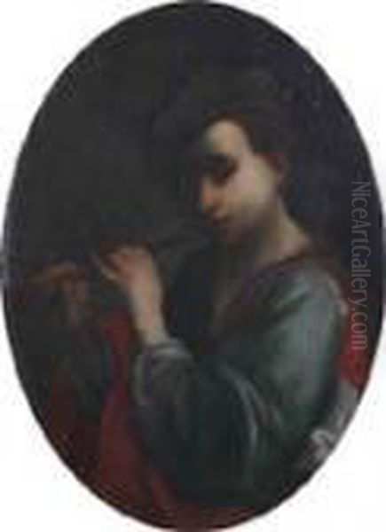 Suonatore Di Flauto Oil Painting by Francesco Furini