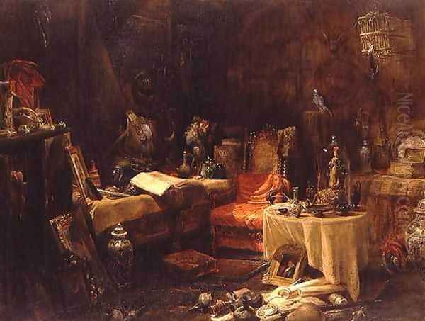 The Antiquary's Cell Oil Painting by Edward William Cooke