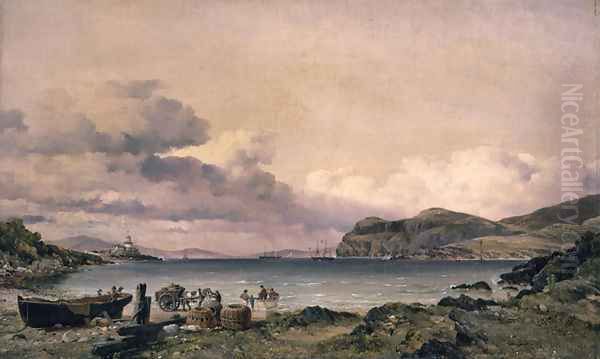 Valentia Bay Oil Painting by Edward William Cooke