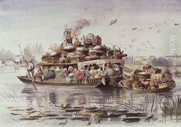 The Kimpany on their Voyage to Nuneham with Part of their Provisions, 1835 Oil Painting by Edward William Cooke