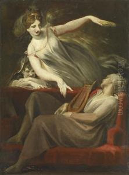 Die Vision Des Dichters Oil Painting by Johann Henry Fuseli