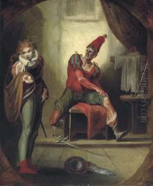 Every Man In His Humour, Act I Scene V Oil Painting by Johann Henry Fuseli