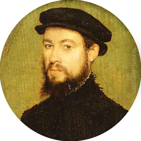 Portrait of a Man ca 1545 Oil Painting by Edward William Cooke