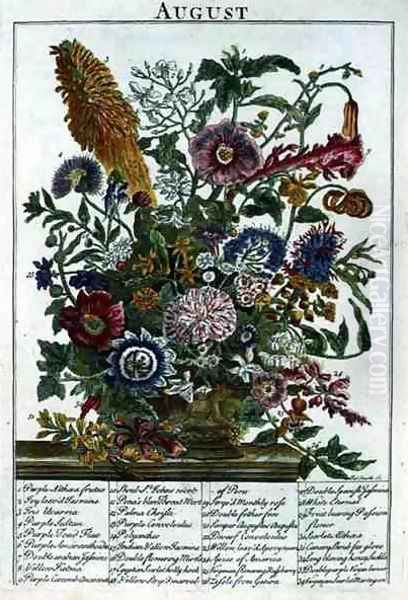 August, from 'The Flower Garden Displayed' Oil Painting by Pieter Casteels