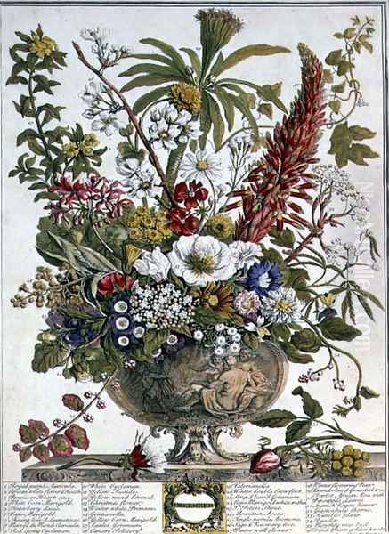 December, from 'Twelve Months of Flowers' Oil Painting by Pieter Casteels