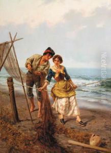 Theproposal Oil Painting by Pietro Gabrini