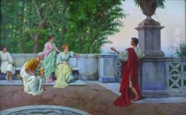 The Story Of Troy Oil Painting by Pietro Gabrini