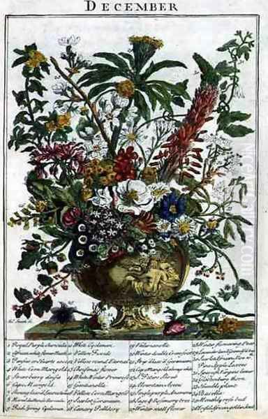 December, from 'The Flower Garden Displayed' Oil Painting by Pieter Casteels