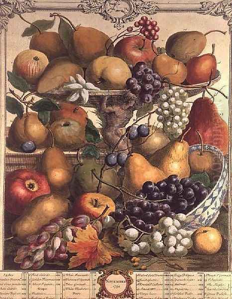 November, from 'Twelve Months of Fruits' Oil Painting by Pieter Casteels