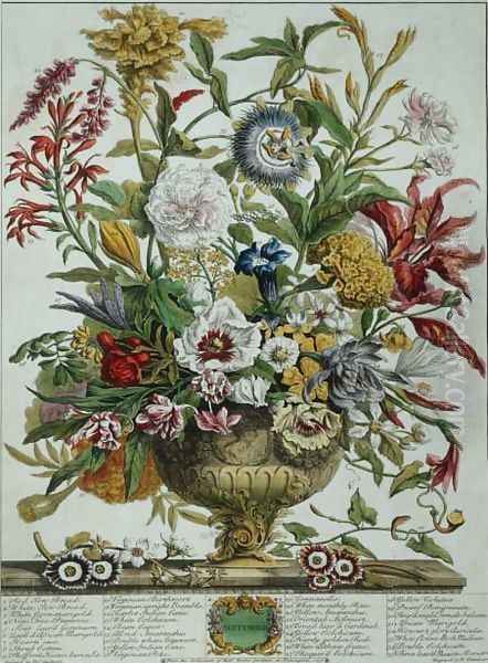 September, from 'Twelve Months of Flowers' Oil Painting by Pieter Casteels