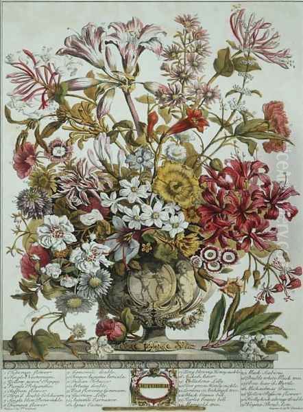 October, from 'Twelve Months of Flowers' Oil Painting by Pieter Casteels