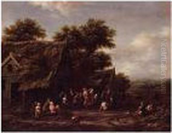 A Village Kermesse Oil Painting by Barent Gael