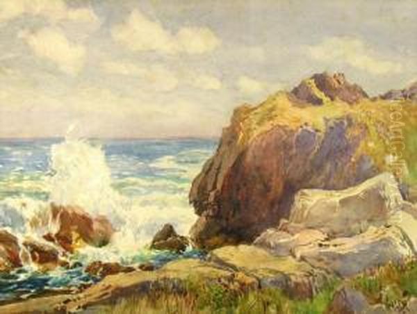 Sunlit Coast Oil Painting by Robert Ford Gagen