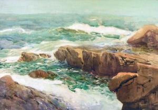 The Surf Oil Painting by Robert Ford Gagen