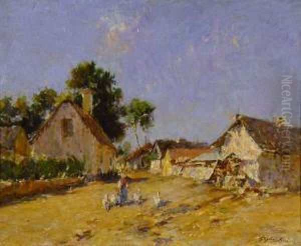 La Ferme Oil Painting by Gustave Gagliardini