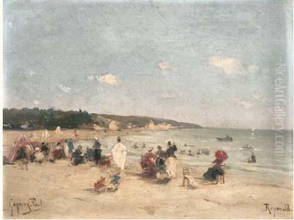 Bord De Mer A Royan Oil Painting by Paul Gagneux