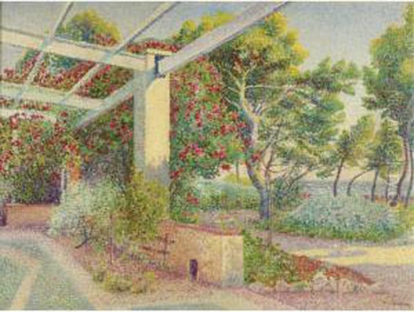 La Pergola Oil Painting by Louis Gaidan