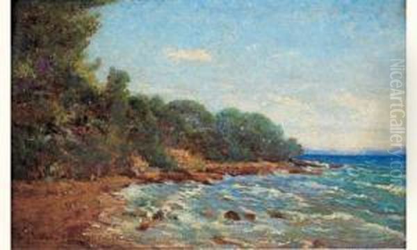 Paysage En Bord De Mer Oil Painting by Louis Gaidan