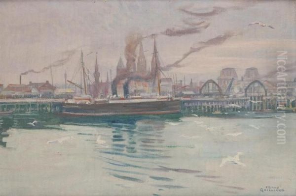 Marine Oil Painting by Franz Bernard Gailliard