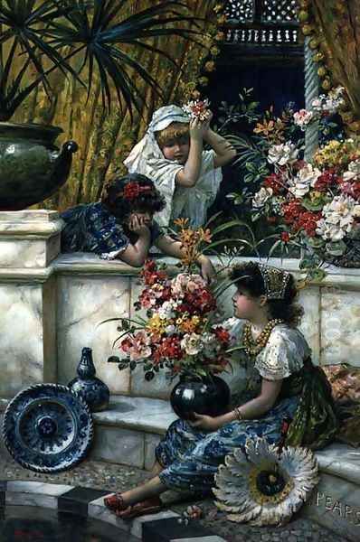 Flowers of the East, from the Pears Annual 1895 Oil Painting by William Stephen Coleman