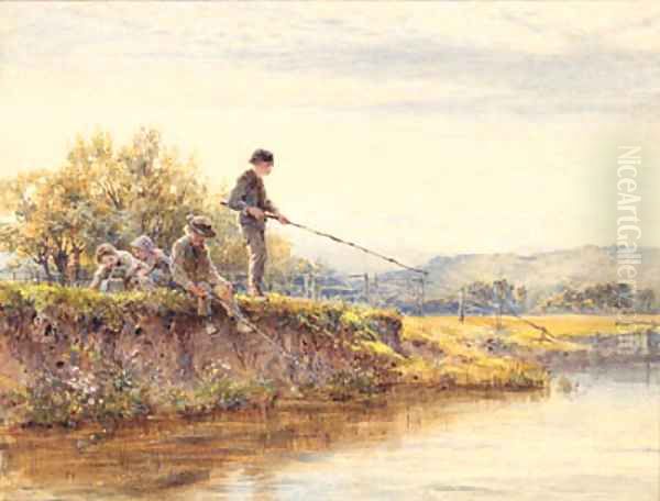 A Day's Fishing Oil Painting by William Stephen Coleman