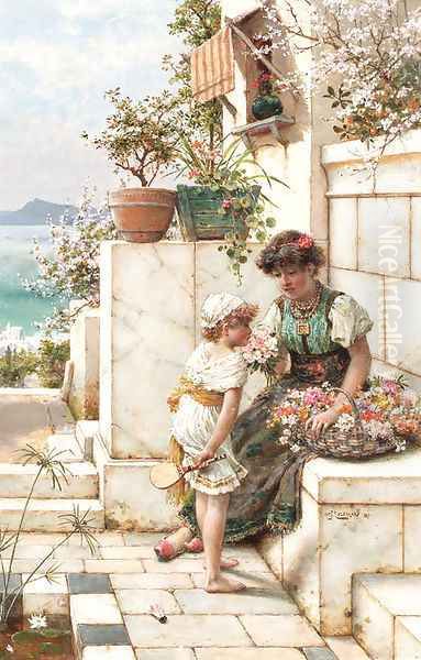 On the terrace Oil Painting by William Stephen Coleman