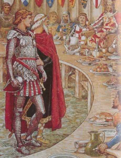 Sir Galahad Oil Painting by Walter Crane