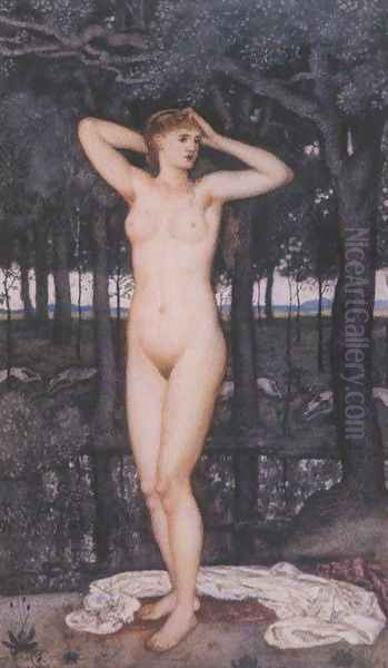 Venus Oil Painting by Walter Crane